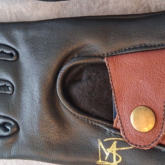 Maroon Bell Leather Gloves Black Brown  Medium - Picture 2 of 10